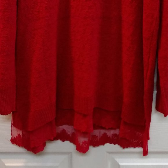 ** HOST PICK ** NWOT - Women's Red Plus Size 3X Tunic Sweater - Picture 5 of 7